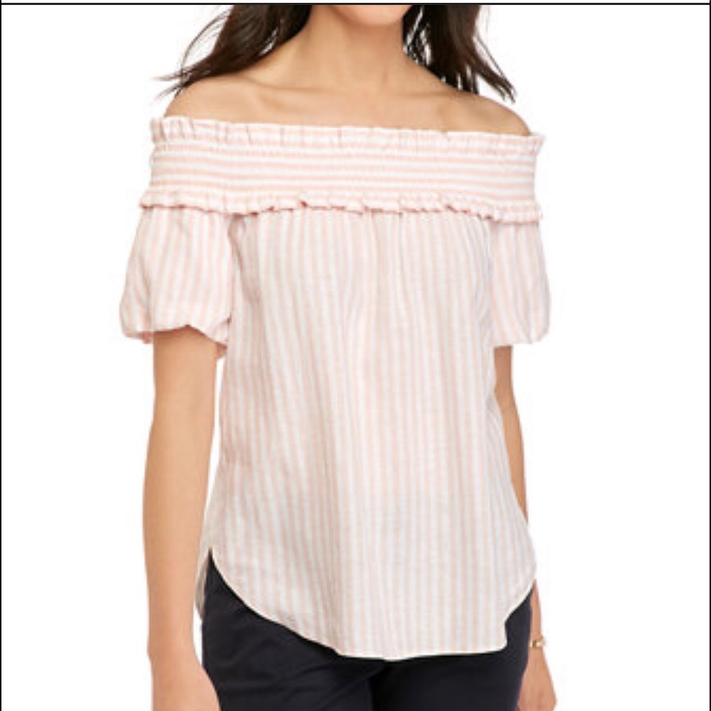 Tommy Hilfiger Striped Off-The-Shoulder Top